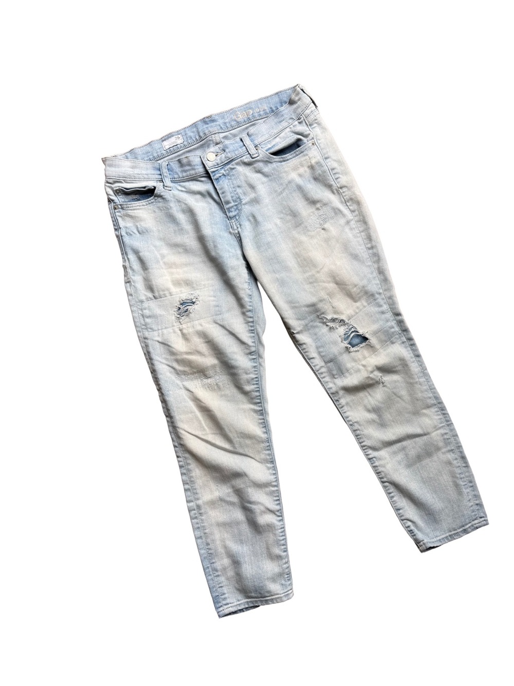 Gap Distressed Light Wash Denim Jeans